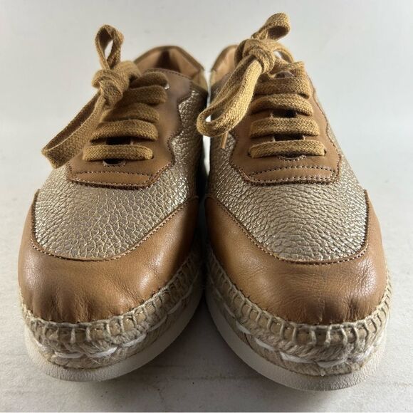 Kanna Combi Womens Espadrille Shoes Leather Sneakers Brown Size EU 36 US 5.5 - Picture 2 of 7